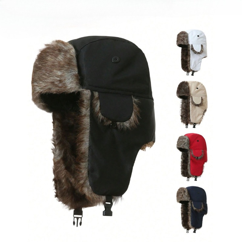 Trapper Hat Ear Flap - Topi Ski Rusia, Topi Musim Dingin