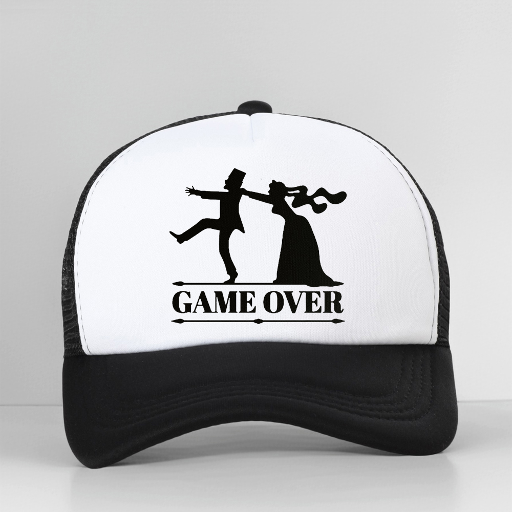 Trucker Cap Mesh - Topi Bisbol Game Over Bride Groom