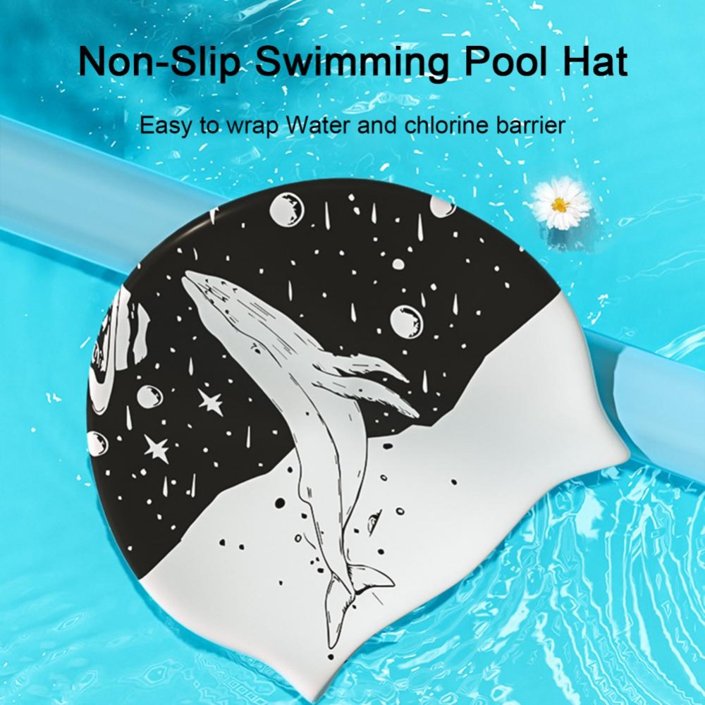 Swim Hat Silicone - Topi Renang Cetak Dua Sisi Tidak
