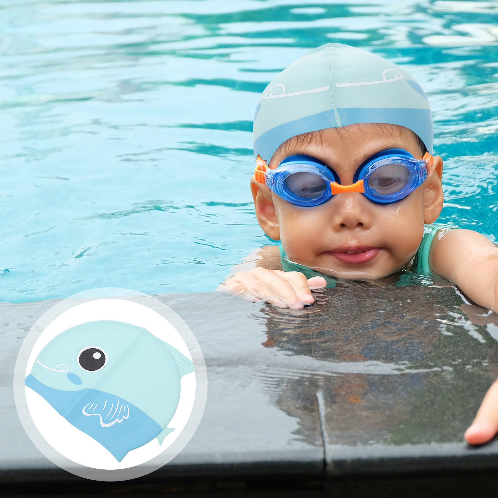 Swim Hat Silicone - Topi Renang Silikon untuk Anak-anak dengan