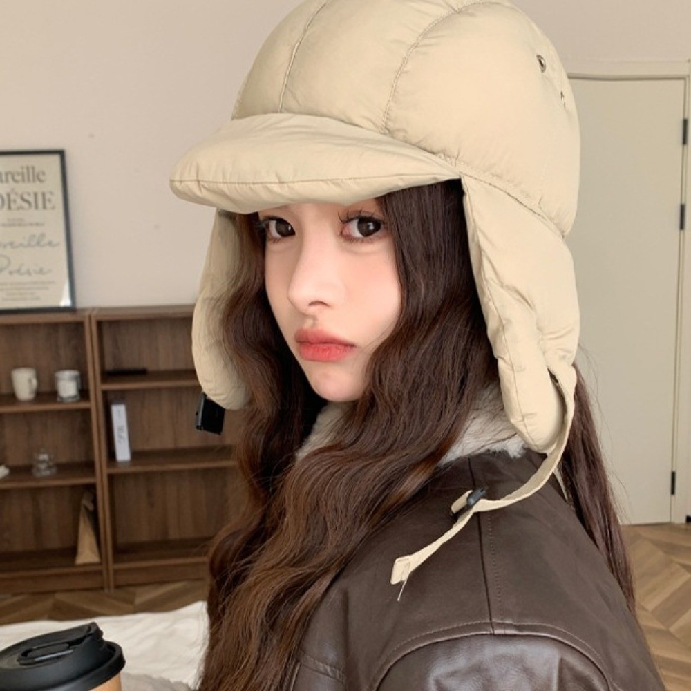 Topi Bomber Berwarna Solid den - Trapper Hat Ear Flap ulasan dan harga