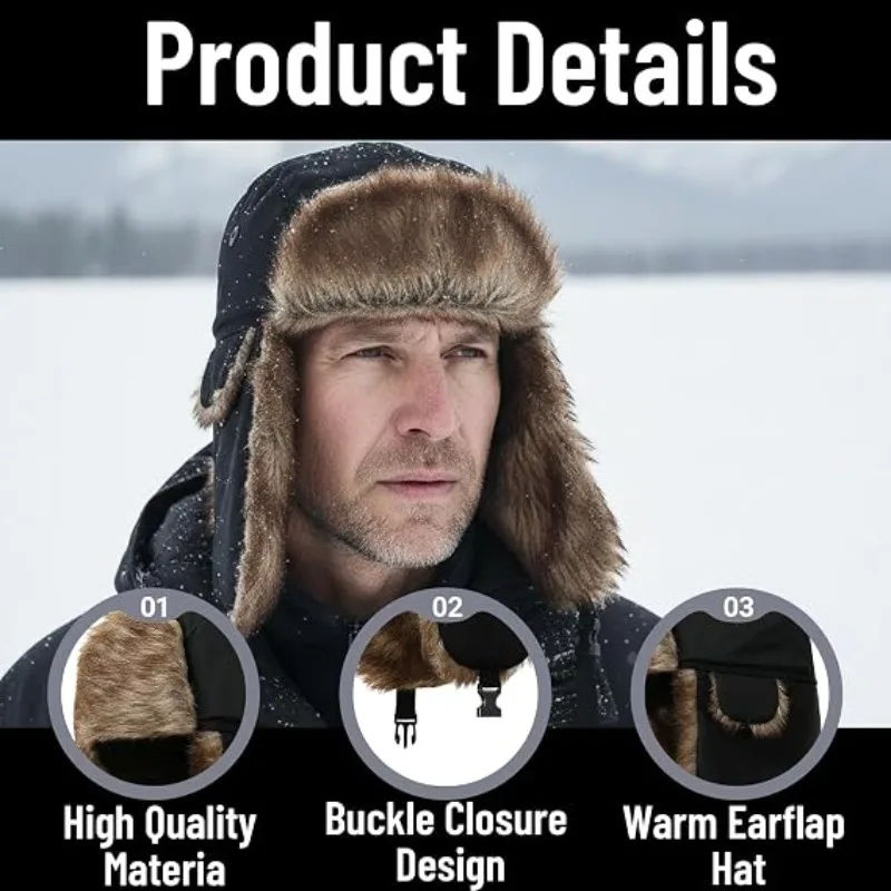 Topi Ski Rusia, Topi Musim Din - Trapper Hat Ear Flap ulasan dan harga