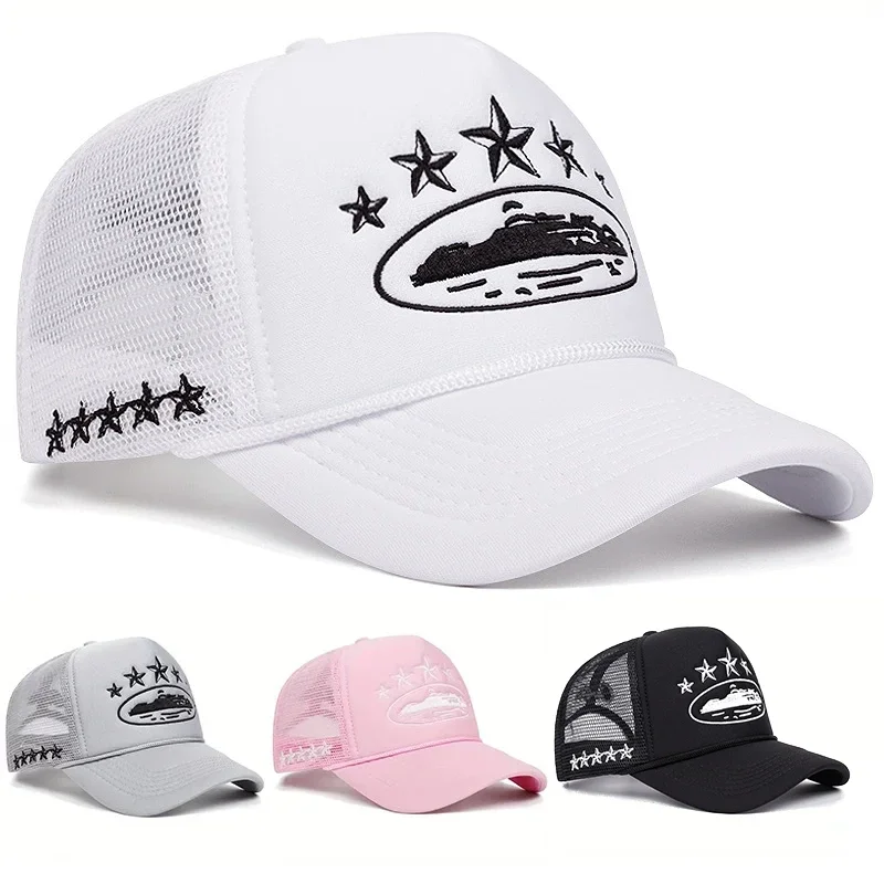 Topi Baseball Unisex Motif Bar - Trucker Cap Mesh ulasan dan harga